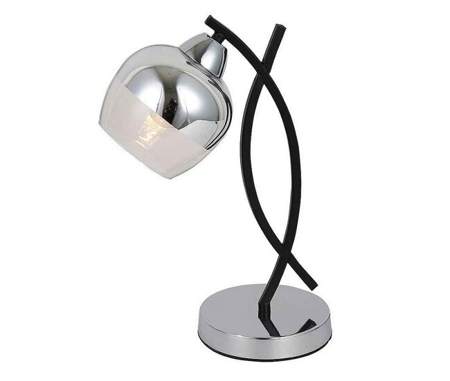 Lampara sobremesa metal color cromo serie denali 23cm