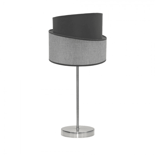 candeeiro de mesa em metal niquelado série hara 18cm