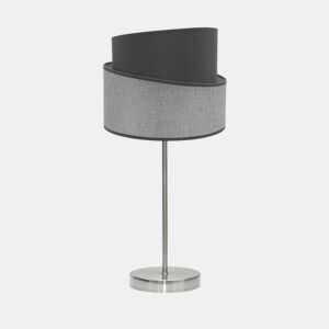 candeeiro de mesa em metal niquelado série hara 18cm