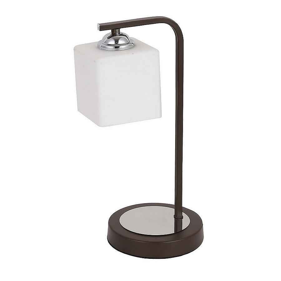 Lampara sobremesa metal color cromo serie elbrus 18cm
