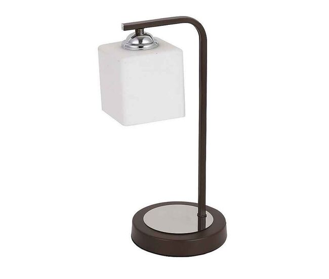Lampara sobremesa metal color cromo serie elbrus 18cm