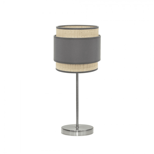 candeeiro de mesa em metal niquelado série kandy 18cm