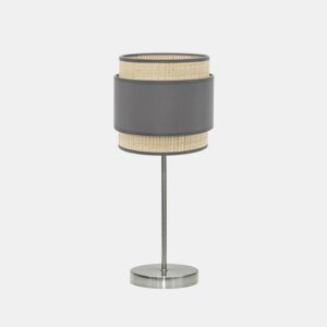 candeeiro de mesa em metal niquelado série kandy 18cm