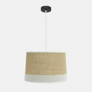 candeeiro de tecto têxtil cor bege série tietar 40cm