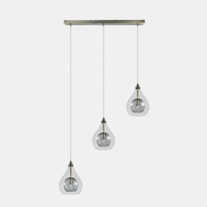 candeeiro de tecto em metal dourado série lhasa 65cm