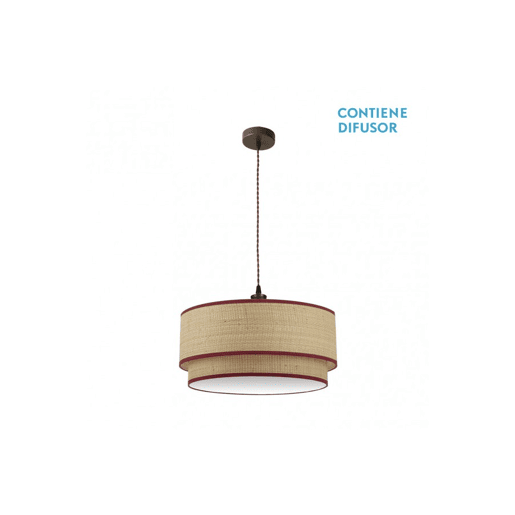 pendente de metal castanho série roque 60cm