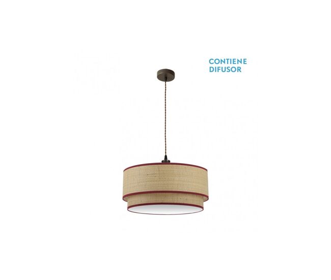 Colgante metal color marron serie roque 60cm