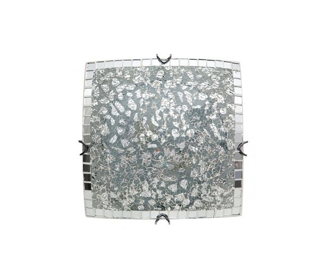 Lampara plafon cristal color cromo serie tenor 40cm