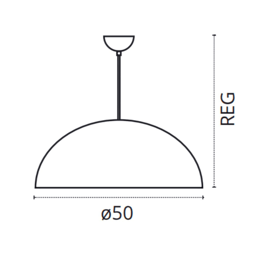 pendente de metal cor preta série gaspar 40cm