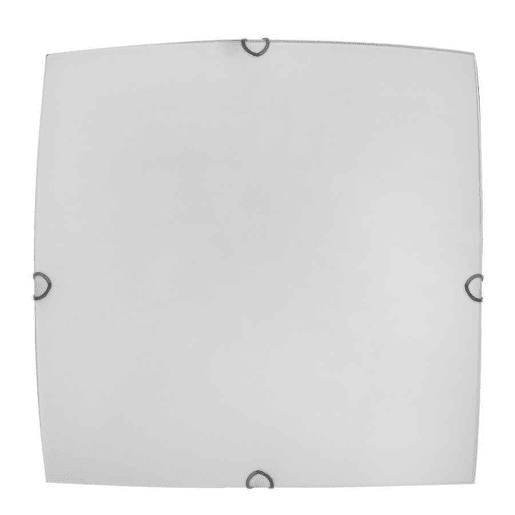 candeeiro de tecto de vidro branco série ayla 40cm