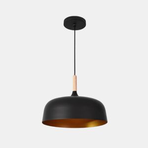 pendente de metal cor preta série genaro 32cm