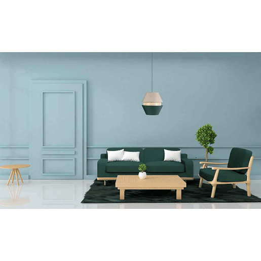 candeeiro de tecto têxtil cor verde série trajano 35cm