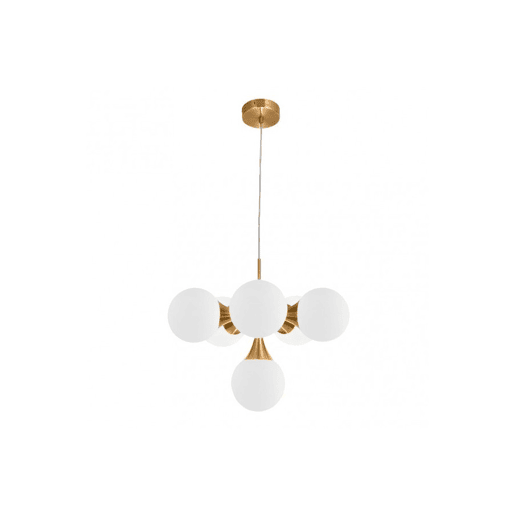 candeeiro de tecto em metal dourado série frey 44cm