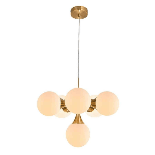candeeiro de tecto em metal dourado série frey 44cm