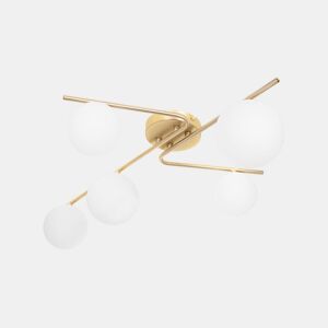 candeeiro de tecto em metal dourado série analu 79cm