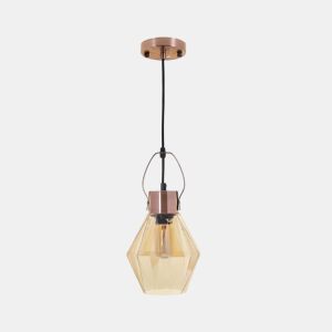 candeeiro de tecto em metal cor de cobre série ziva 17cm