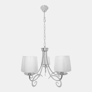 candeeiro de tecto em metal cromado série luxor 61cm