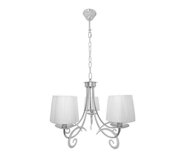 Lampara de techo metal color cromo serie luxor 61cm