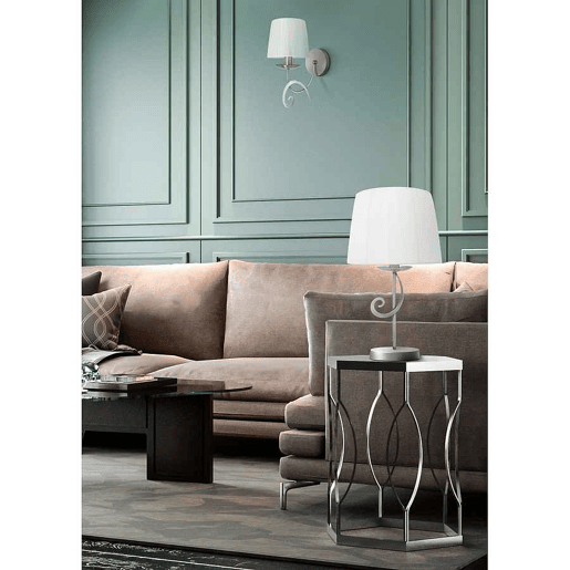 candeeiro de tecto em metal cromado série luxor 61cm
