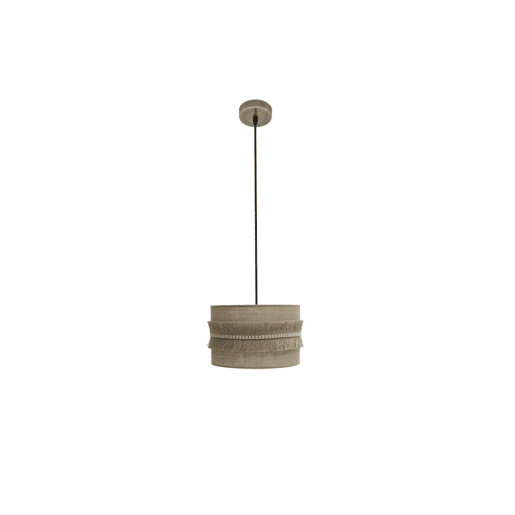 pendente têxtil cor bege série kala 30cm