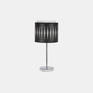 candeeiro de mesa em metal cromado série alexandra 17cm