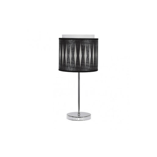 candeeiro de mesa em metal cromado série alexandra 17cm