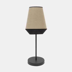 candeeiro de mesa metálico cor preta serie campana 15cm
