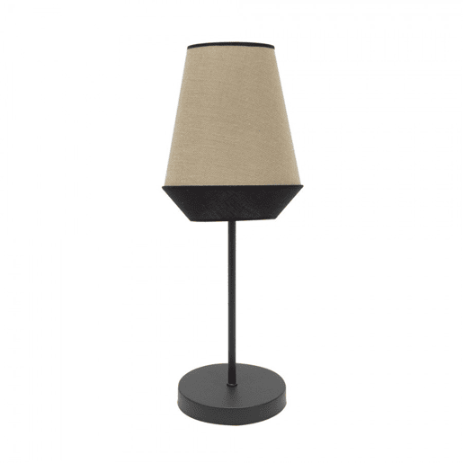 candeeiro de mesa metálico cor preta serie campana 15cm