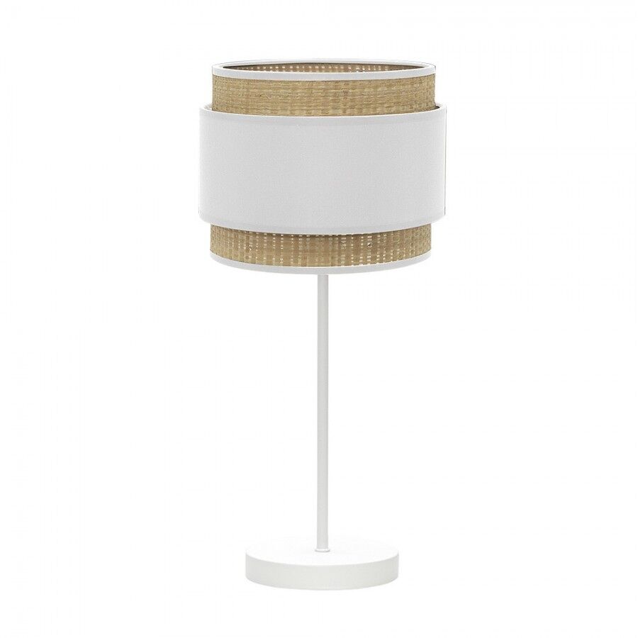 Lampara sobremesa metal color blanco serie kandy 30cm