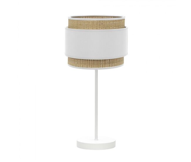 Lampara sobremesa metal color blanco serie kandy 30cm