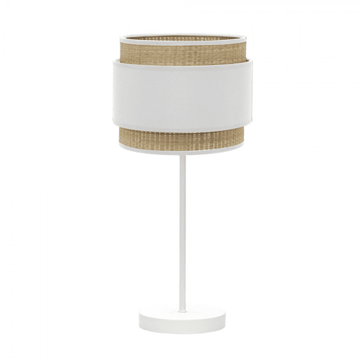 candeeiro de mesa metálico cor branca série kandy 30cm