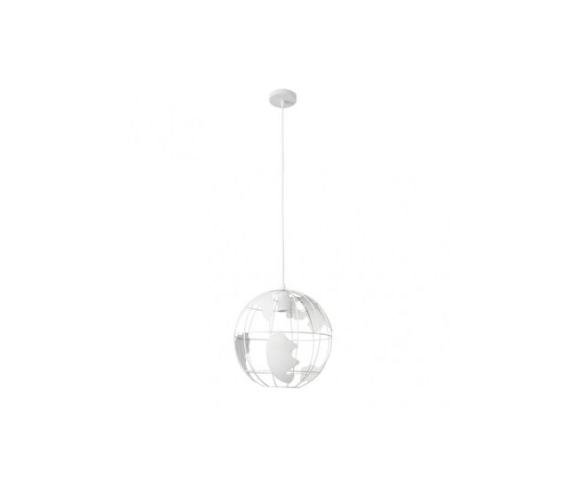 Lampara de techo metal color blanco serie orbe 30cm