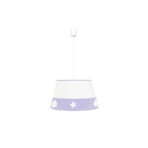candeeiro de tecto policarbonato cor violeta série galáxia 35cm