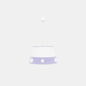candeeiro de tecto policarbonato cor violeta série galáxia 35cm
