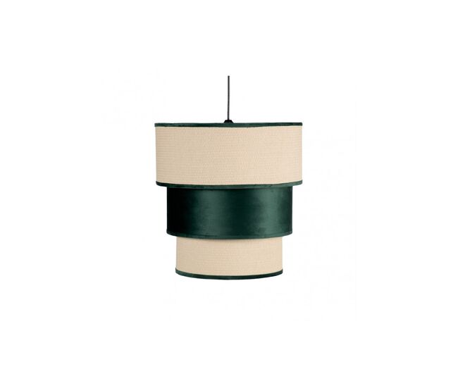 Lampara de techo textil color verde serie lãºcio 37cm
