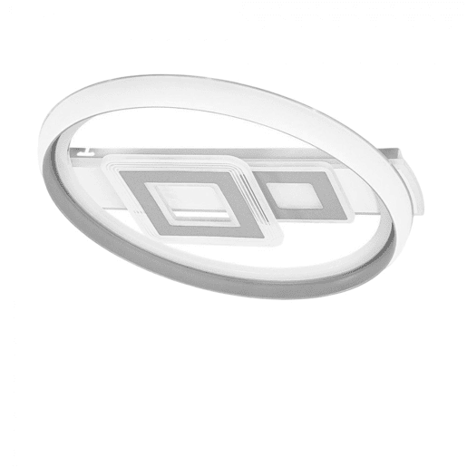 candeeiro de tecto em metal branco série sucre 51cm