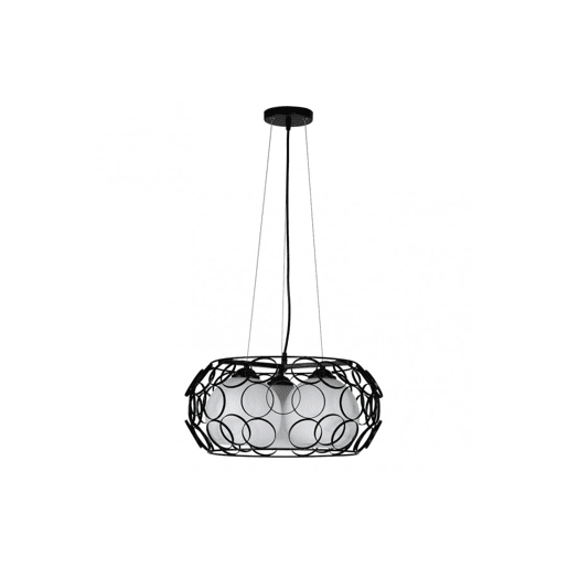 candeeiro de tecto metálico cor preta série peregrino 45cm