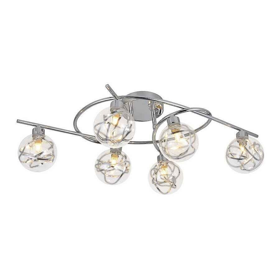 Plafon metal color cromo serie varanasi 65cm