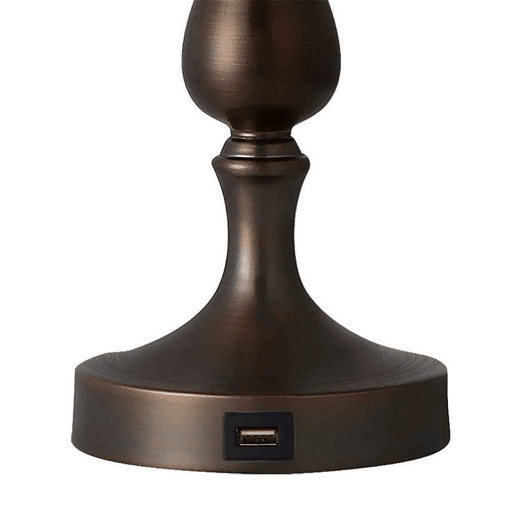 candeeiro de mesa em metal castanho série khalifa 28cm