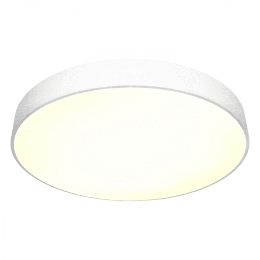 candeeiro de tecto de metal branco série bilac 80cm