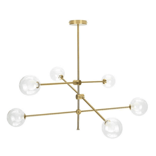 candeeiro de tecto em metal dourado jerusalen série 90cm