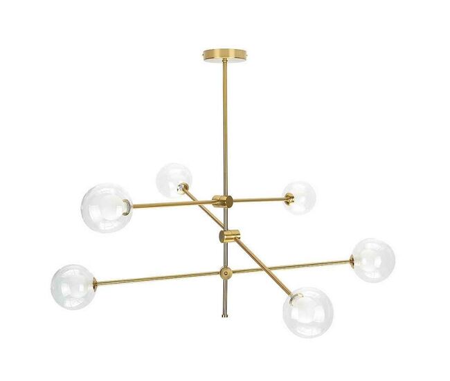 Lampara de techo metal color dorado serie jerusalen 90cm