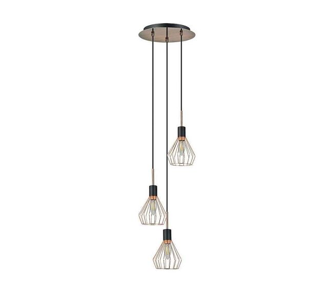 Lampara de techo metal color cobre serie san petersburgo 30cm
