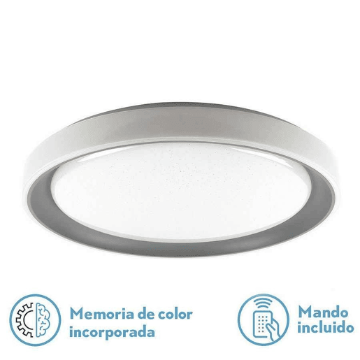candeeiro de tecto LED em metal branco série luanda 49,5cm