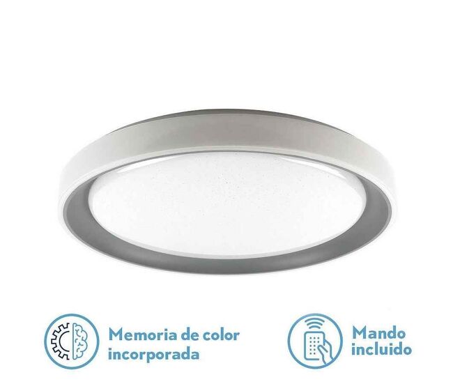 Plafon led metal color blanco serie luanda 49.5cm