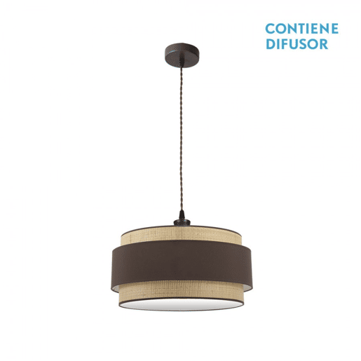 pendente de metal cor castanha série kandy 50cm