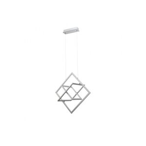 pendente de metal cromado série lexie 63,5 cm