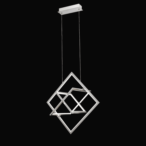 pendente de metal cromado série lexie 63,5 cm