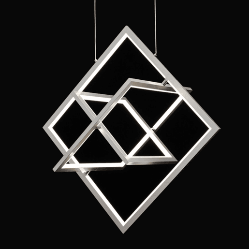 pendente de metal cromado série lexie 63,5 cm
