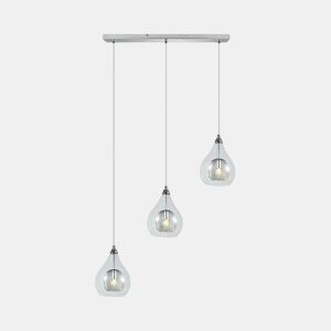 candeeiro de tecto em metal cromado série lhasa 65cm